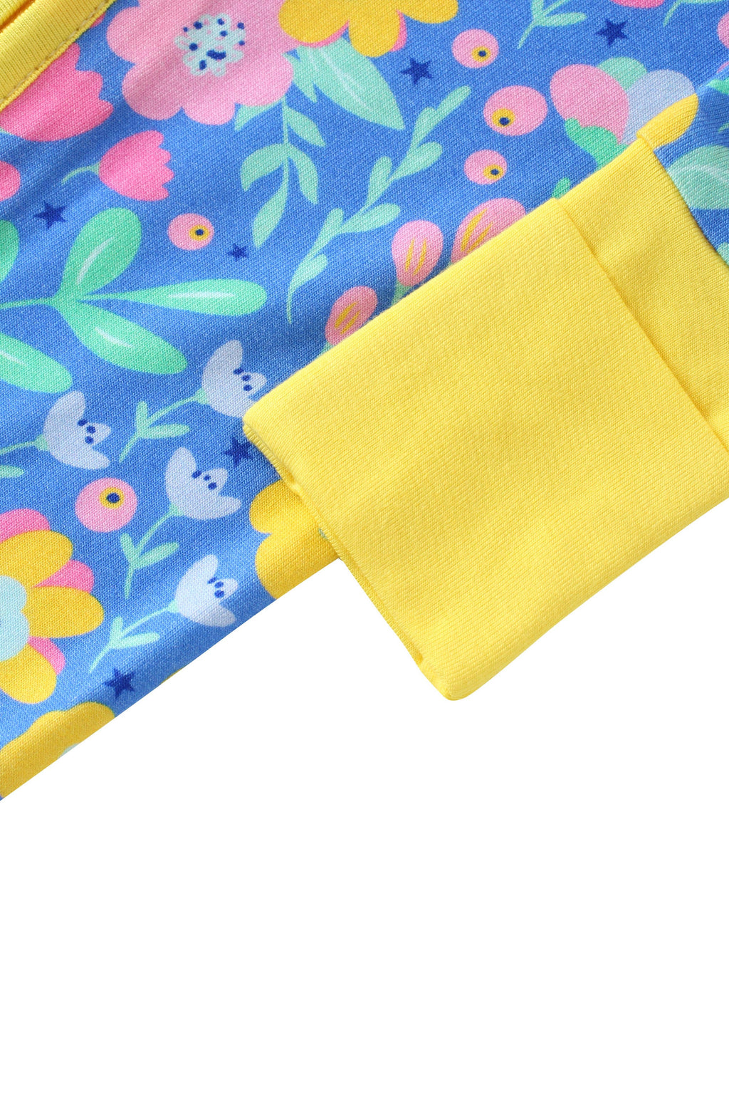 Posh TOT Sunny Blooms Bamboo Baby Convertible Zippy Romper