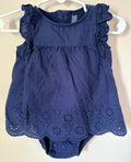 Midnight Eyelet Bubble | 6-9m