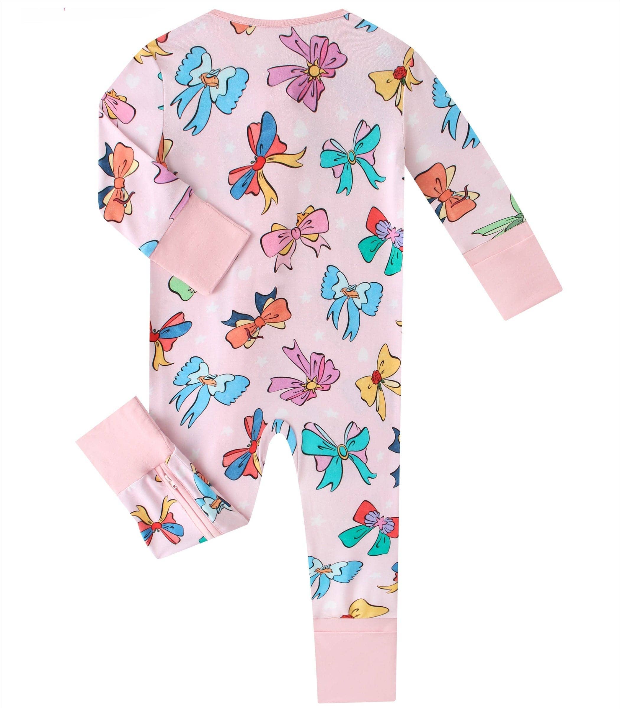 Posh TOT Royal Bows Bamboo Baby Convertible Zippy Romper
