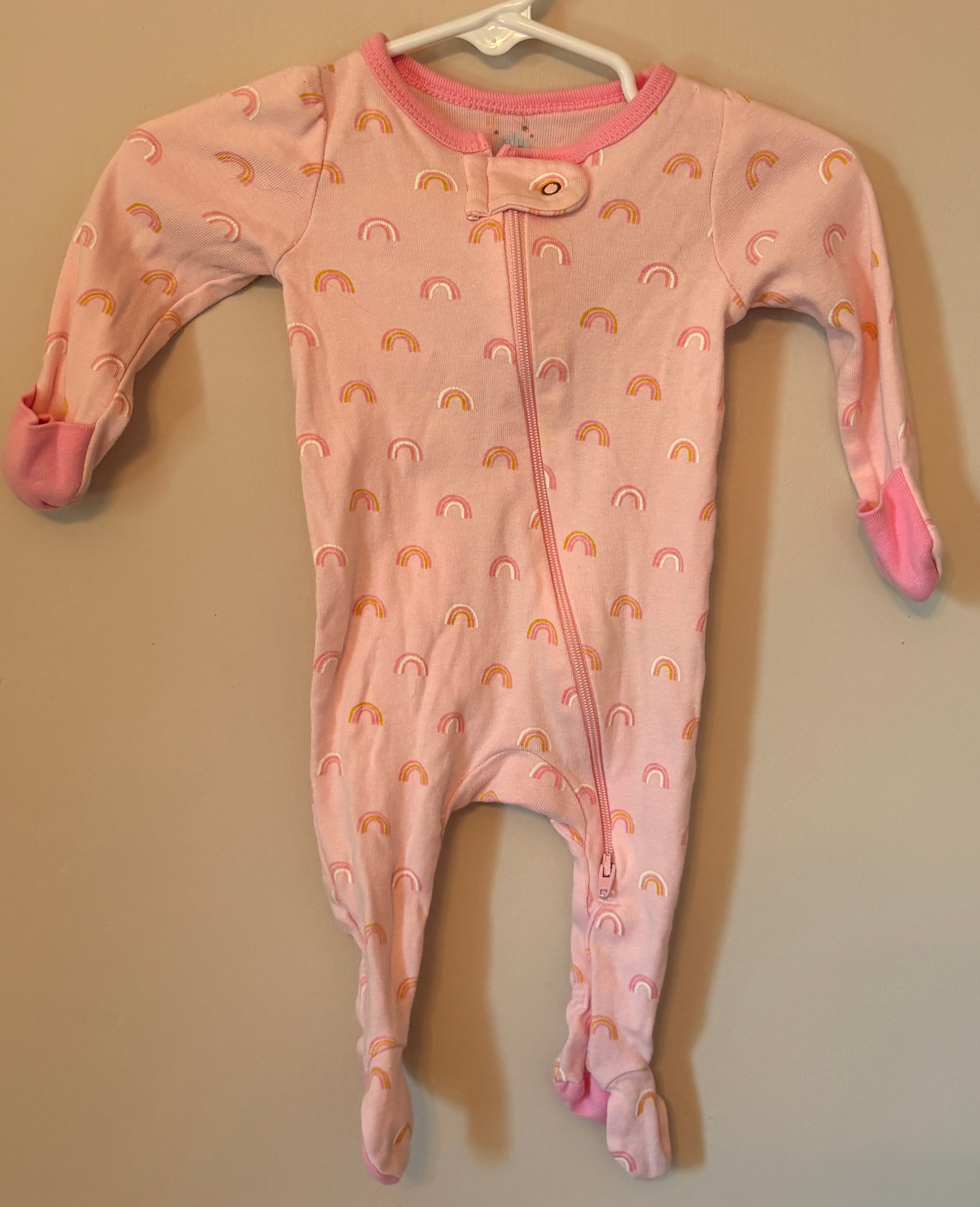 Pink Rainbow Footie | Newborn