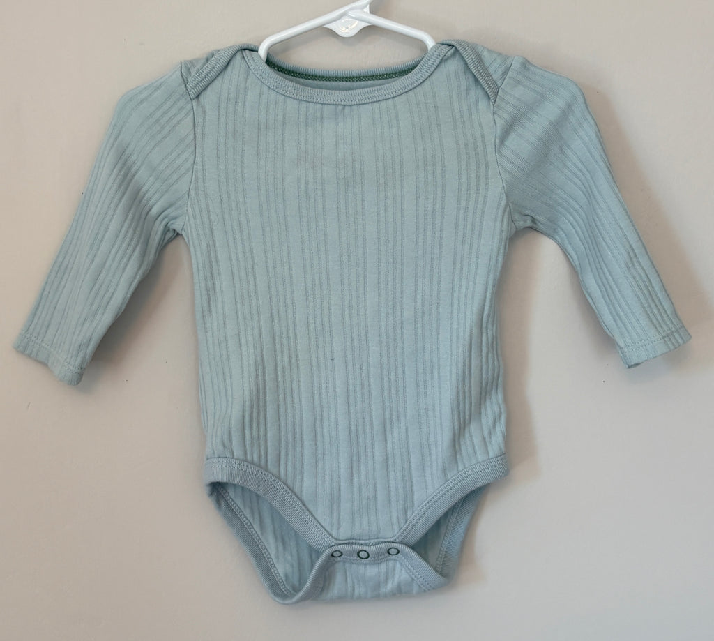 Cloud Island Light Blue-green Long Sleeve Onesie | 3-6m