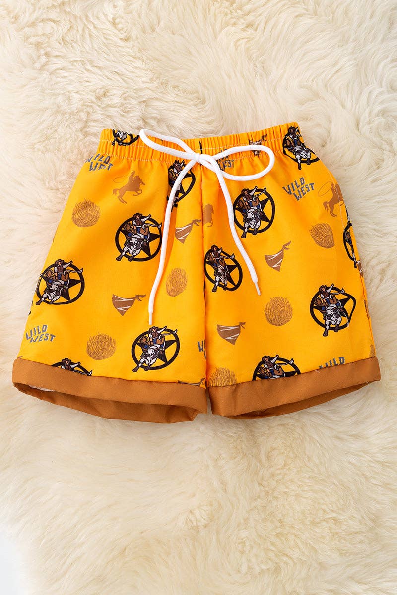 Wild West Swim Trunks