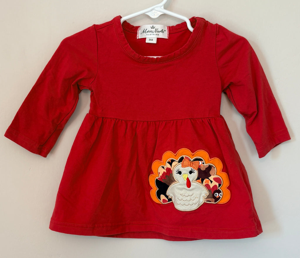 Marie Nicole Turkey Dress | 3-6m