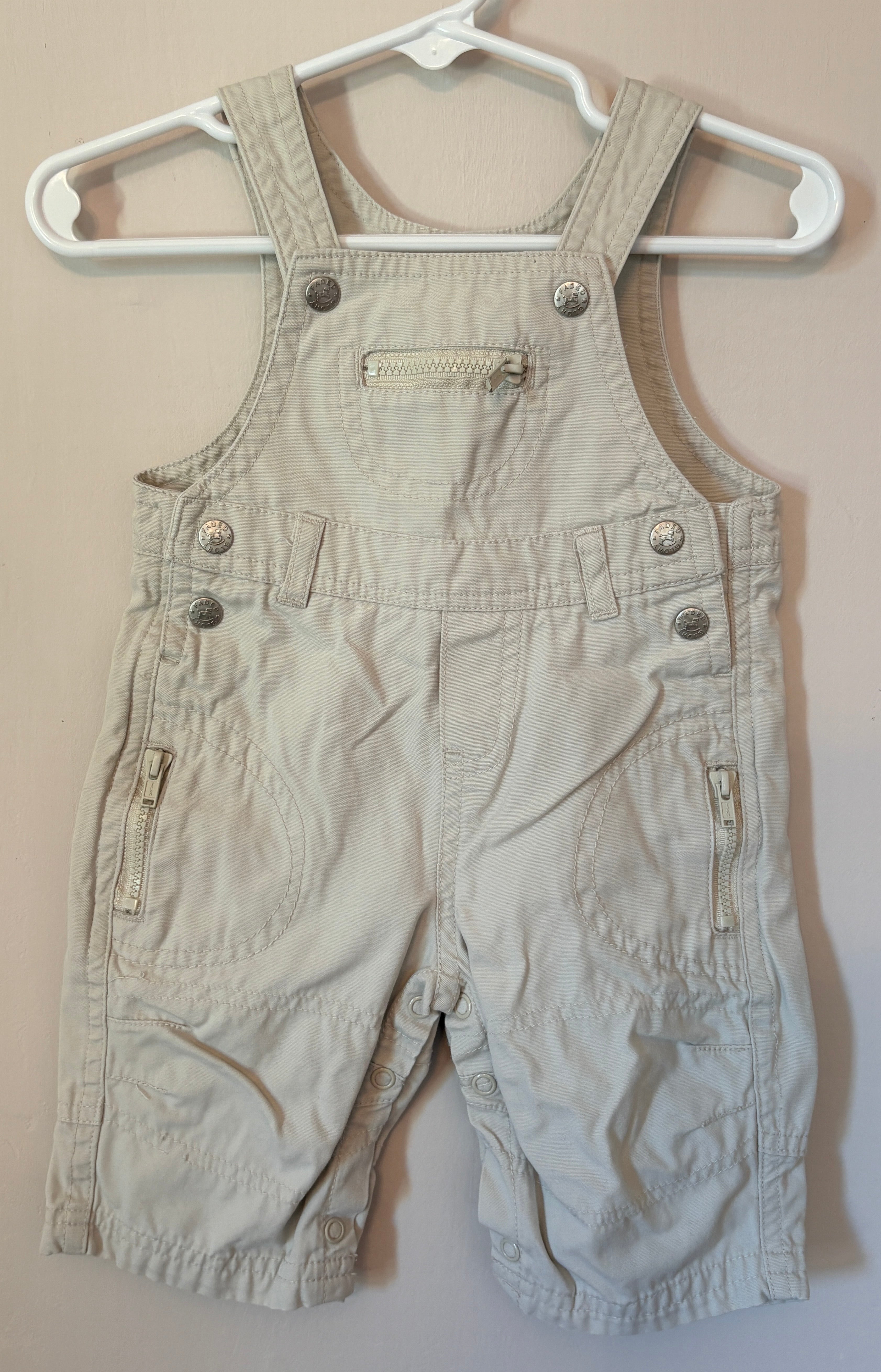 Faded Glory Khaki Overalls | 0–3m