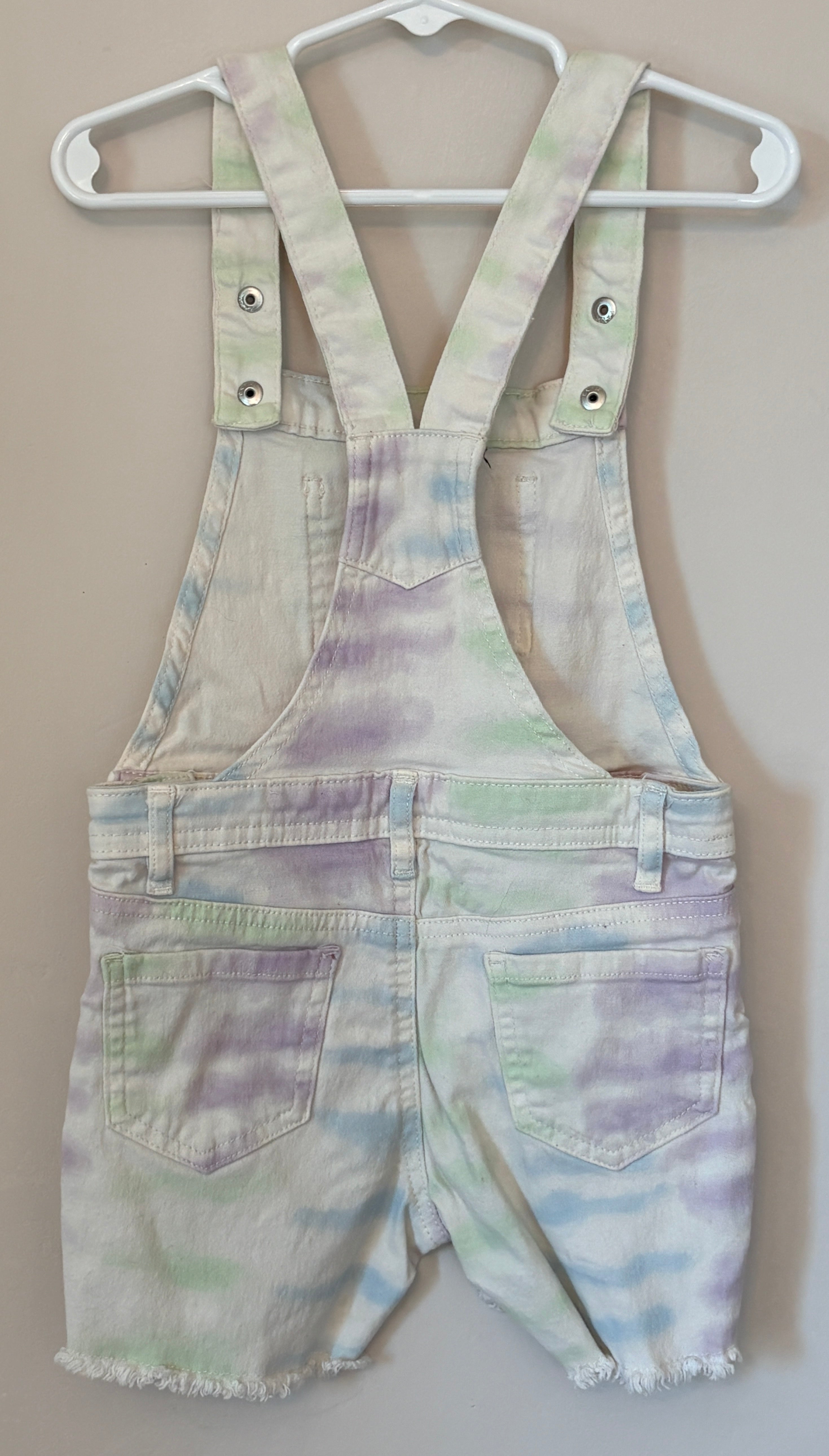 Pastel Tie-Dye Overalls | 4T