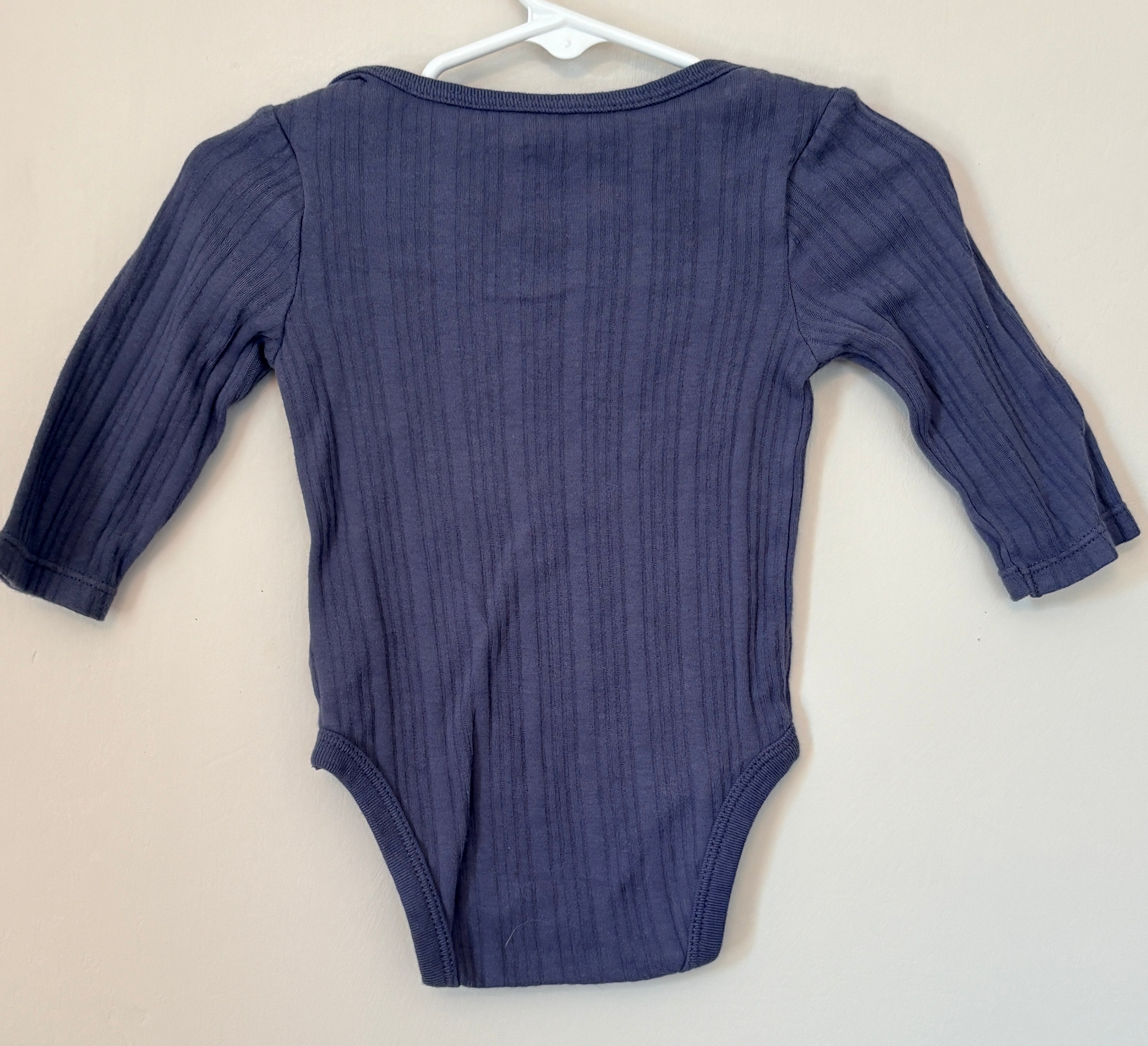 Cloud Island Blue Long Sleeve Onesie | 3-6m