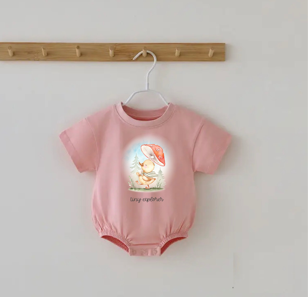 Tiny Explorer Duck Bubble Romper