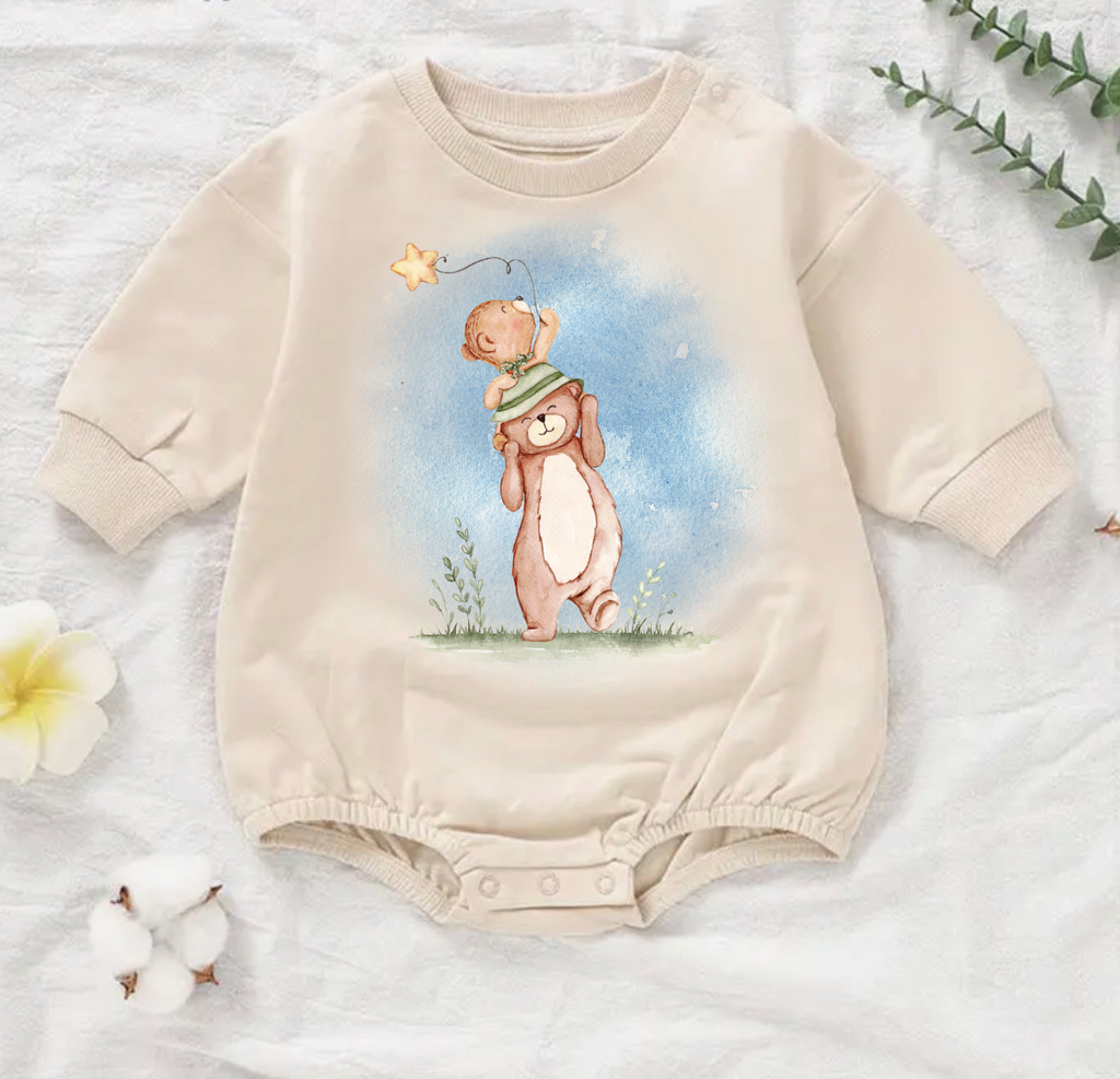 Little Buddy Bear Long Sleeve Bubble Romper