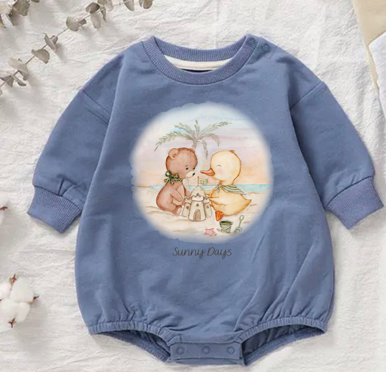 Sunny Days Long Sleeve Bubble Romper