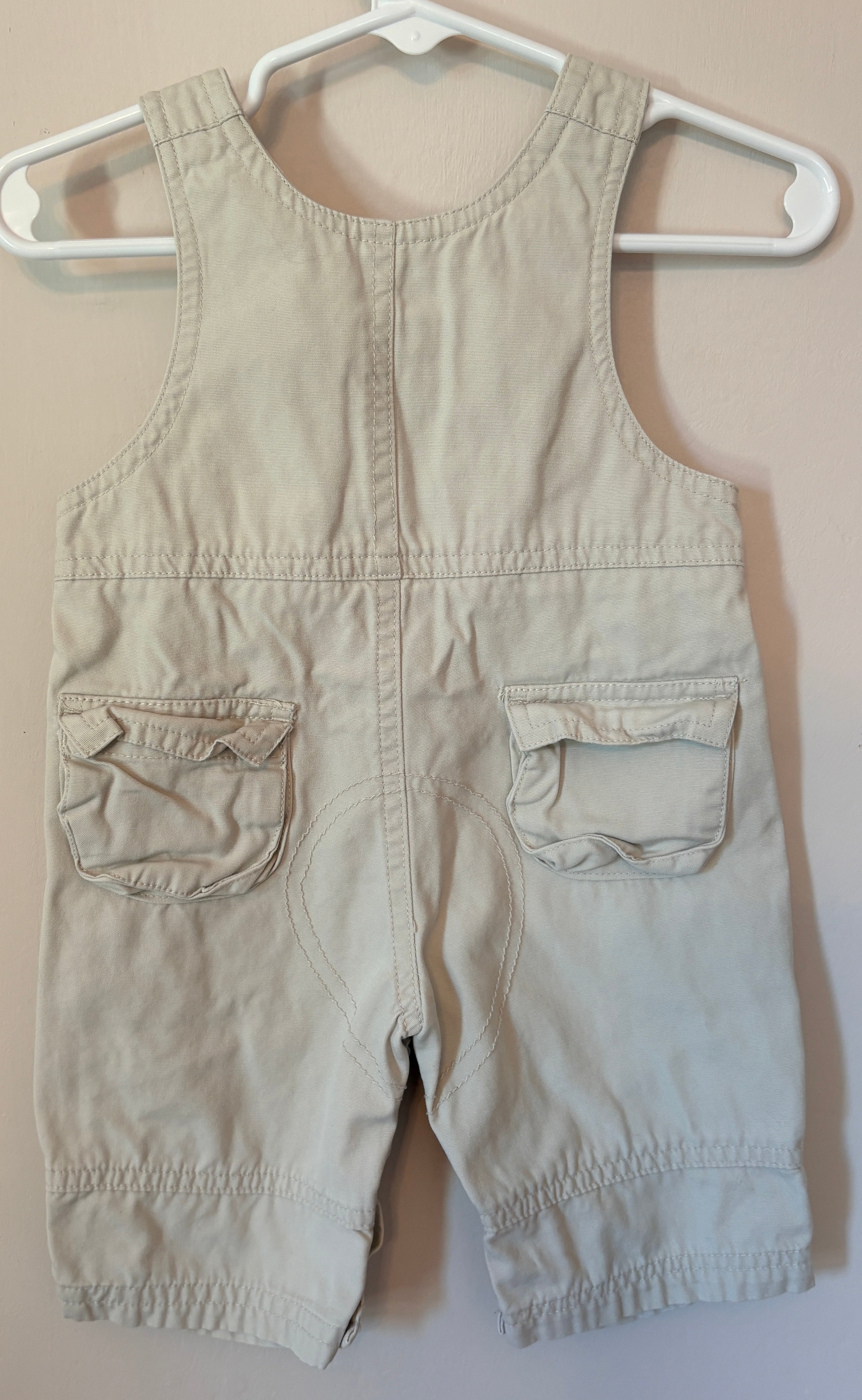 Faded Glory Khaki Overalls | 0–3m