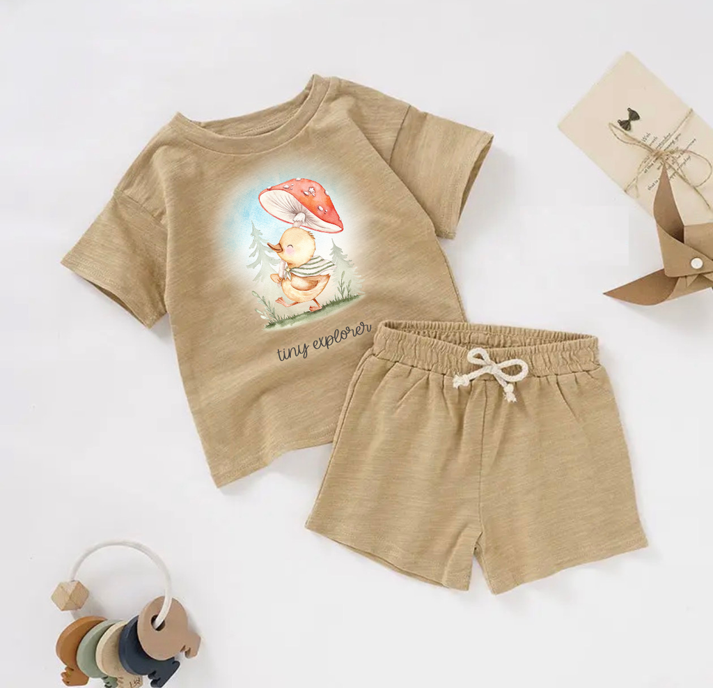 Tiny Explorer Duck Short Set
