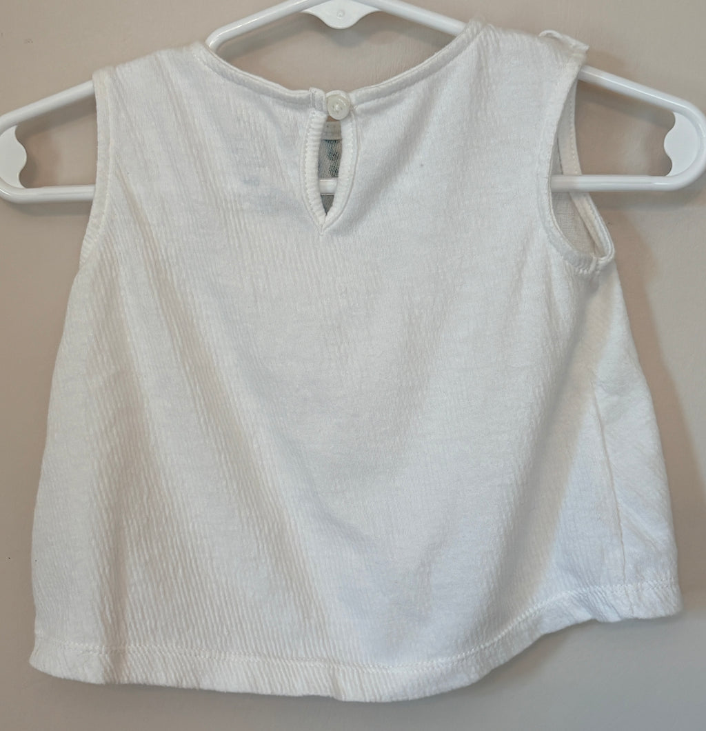 Embroidered Cotton Gauze Top | 6–9m
