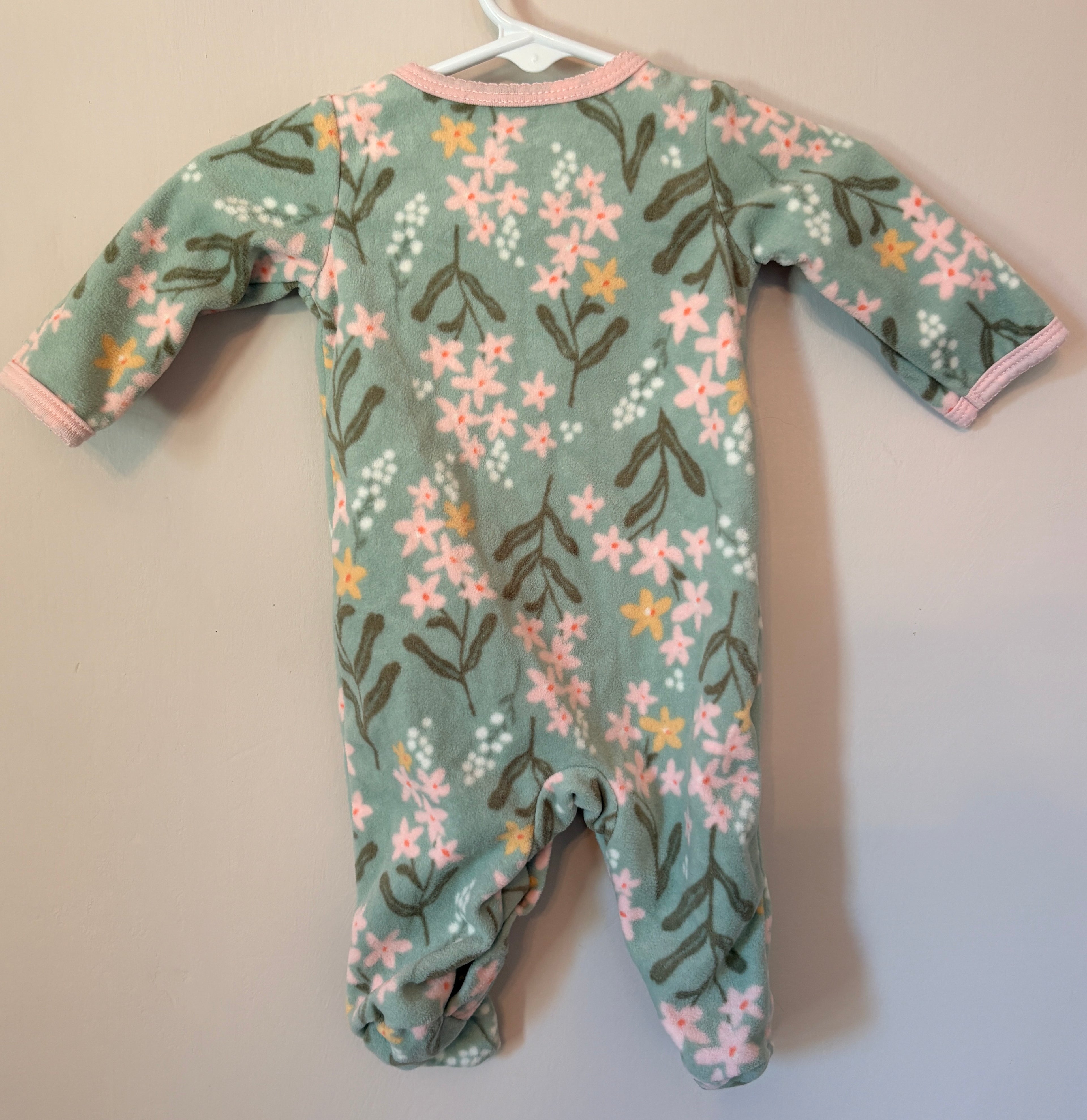 Green Floral Sleeper | Newborn