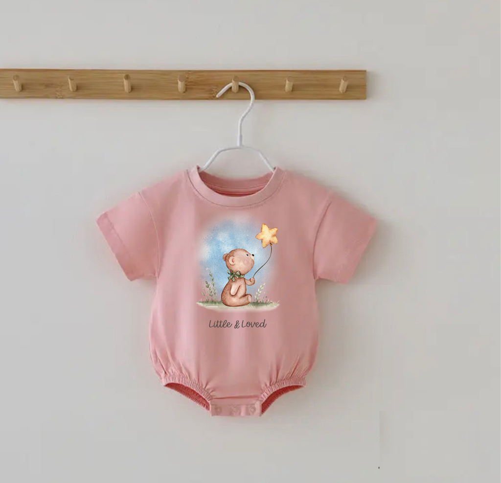 Little & Loved Bear Bubble Romper
