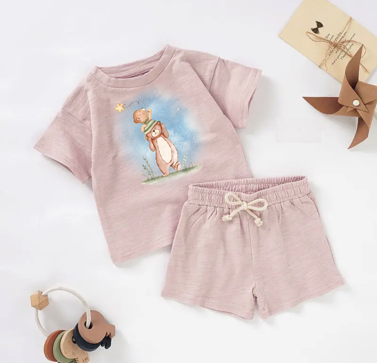 Little Buddy Bear Short Set
