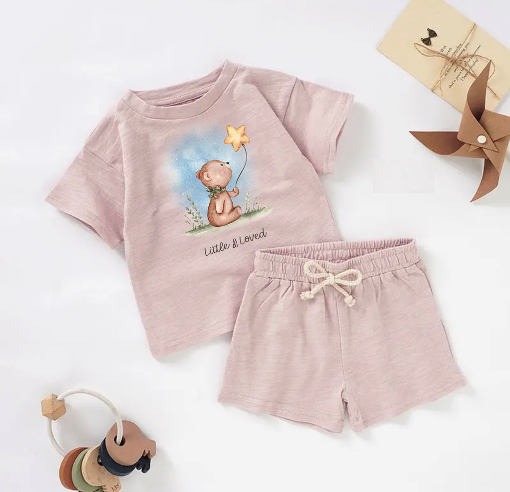 Little & Loved Bear Short Set
