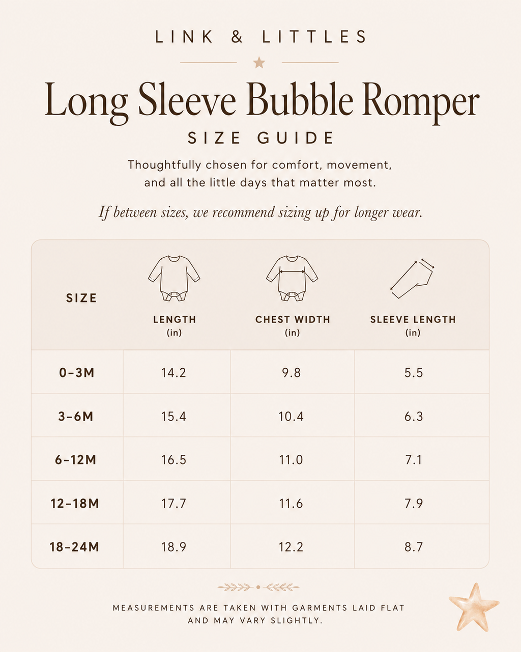 Sweet Dreamer Star Long Sleeve Bubble Romper