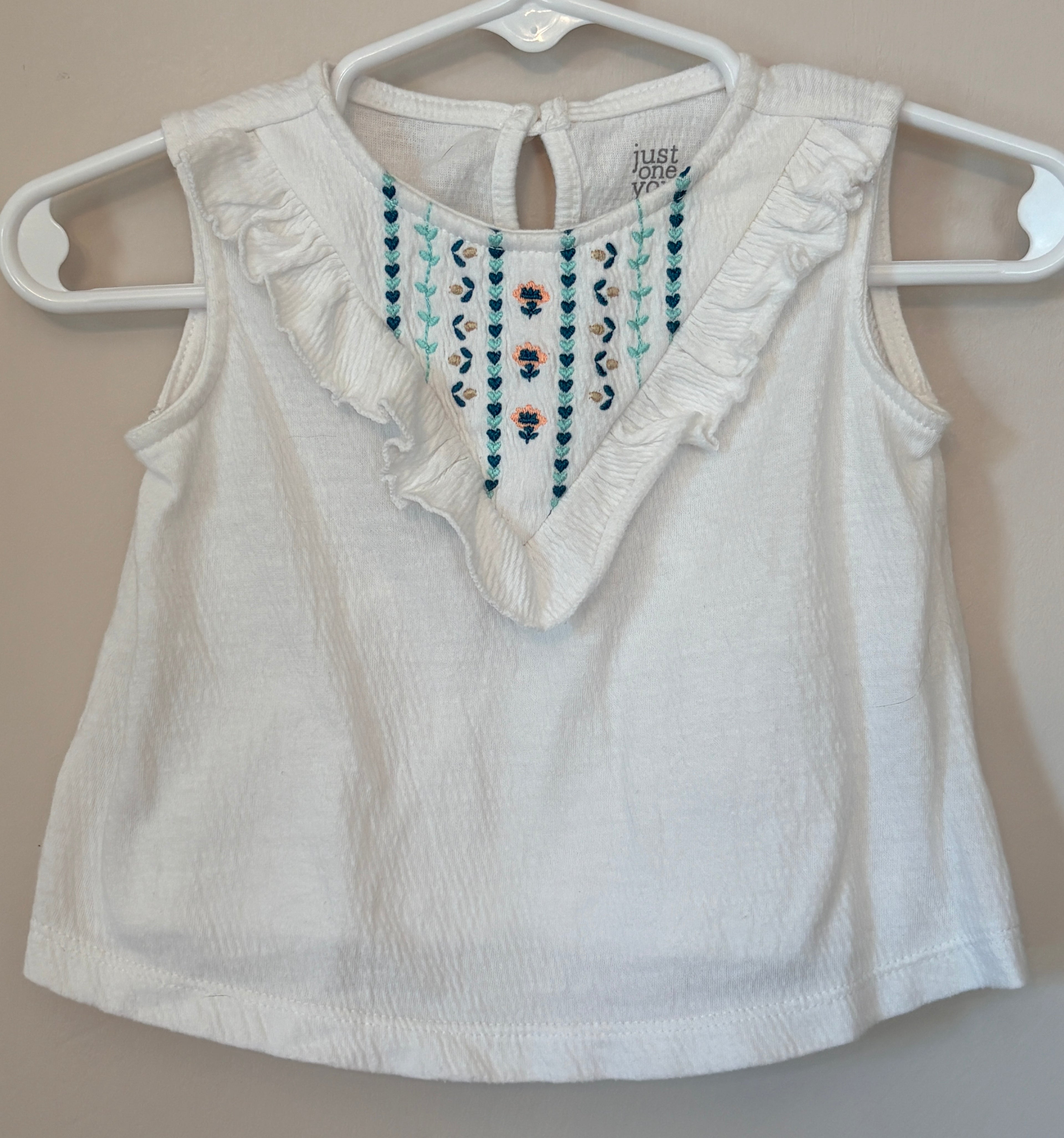 Embroidered Cotton Gauze Top | 6–9m