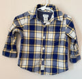 Blue & Yellow Plaid Shirt | 6-12m