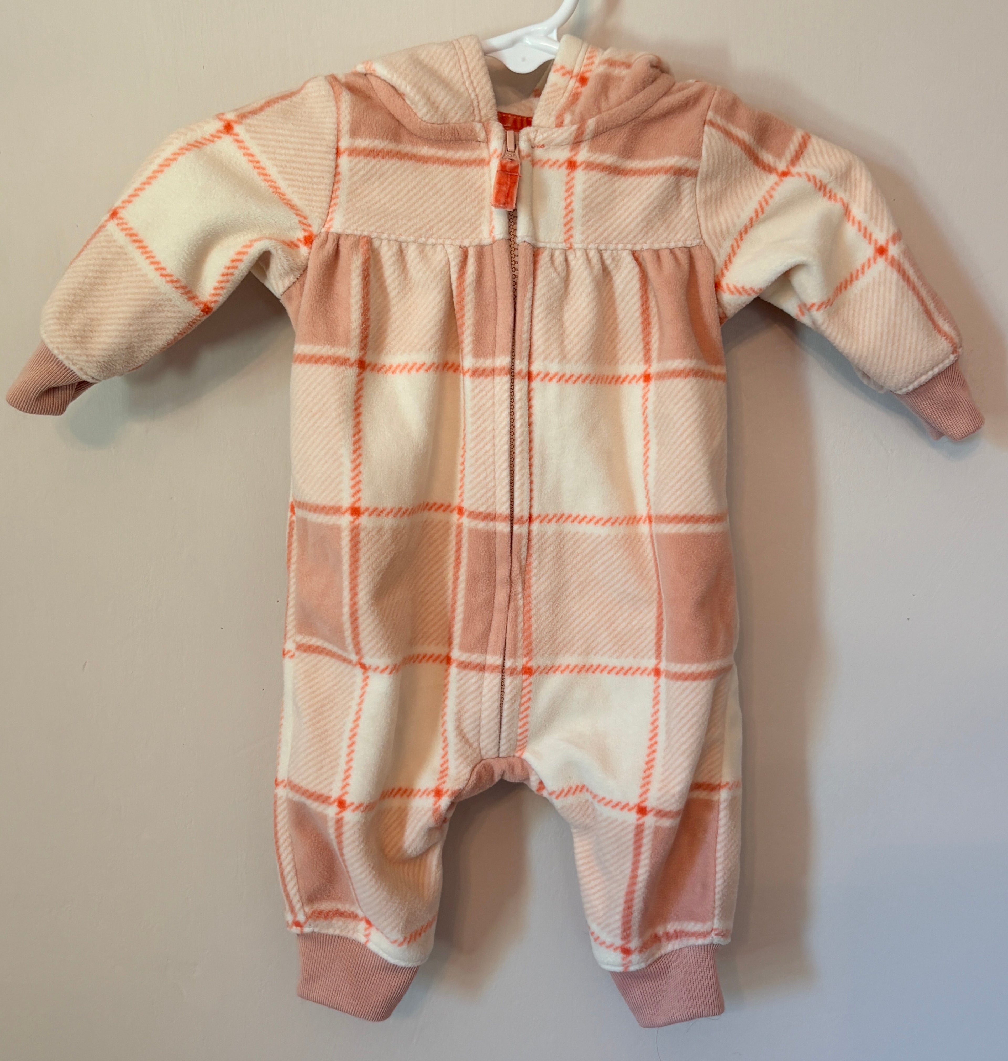 Carter’s Plaid Hooded Jumpsuit | Newborn