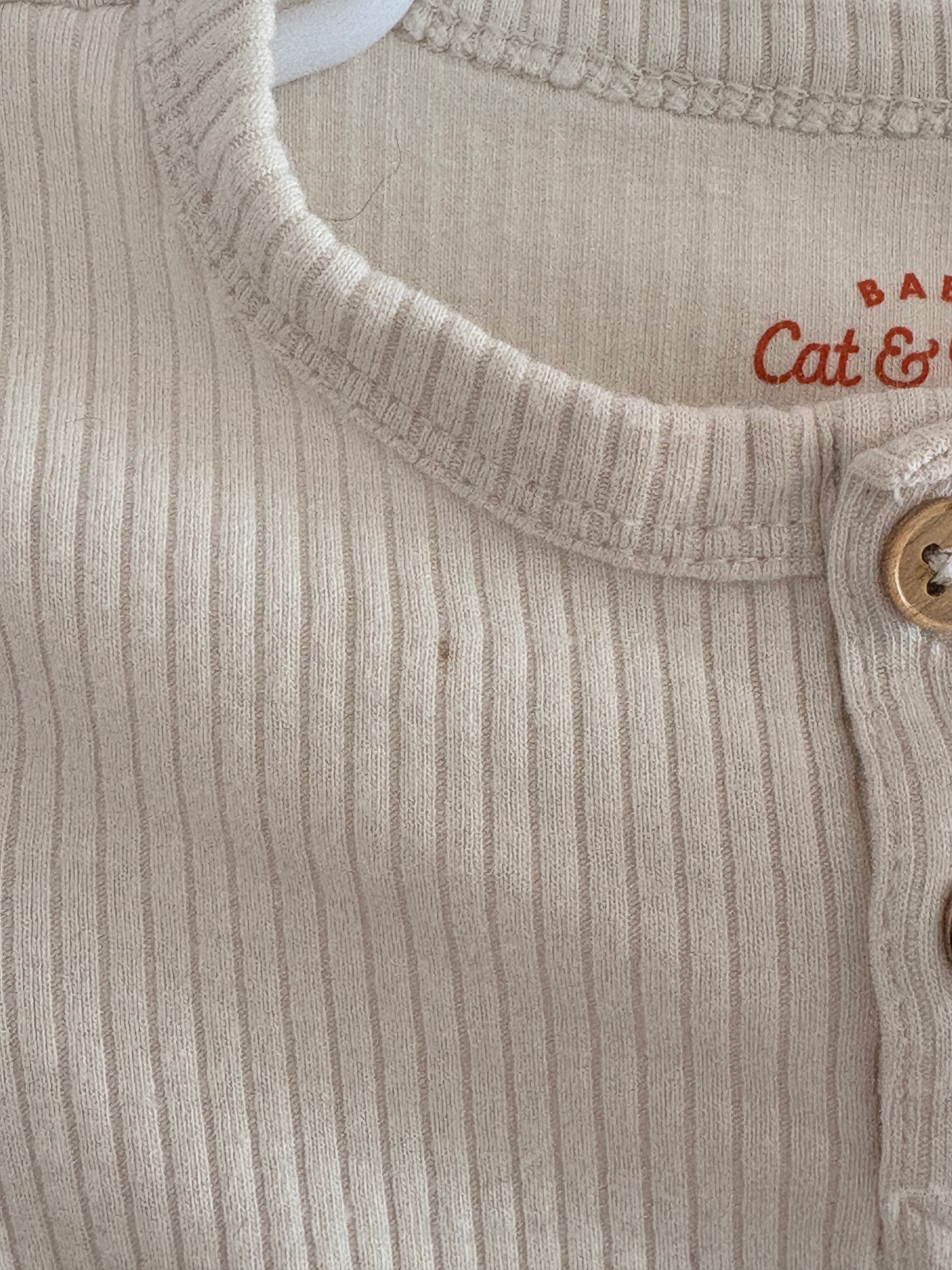 Cat & Jack Cream Long Sleeve Onesie | 6-9m