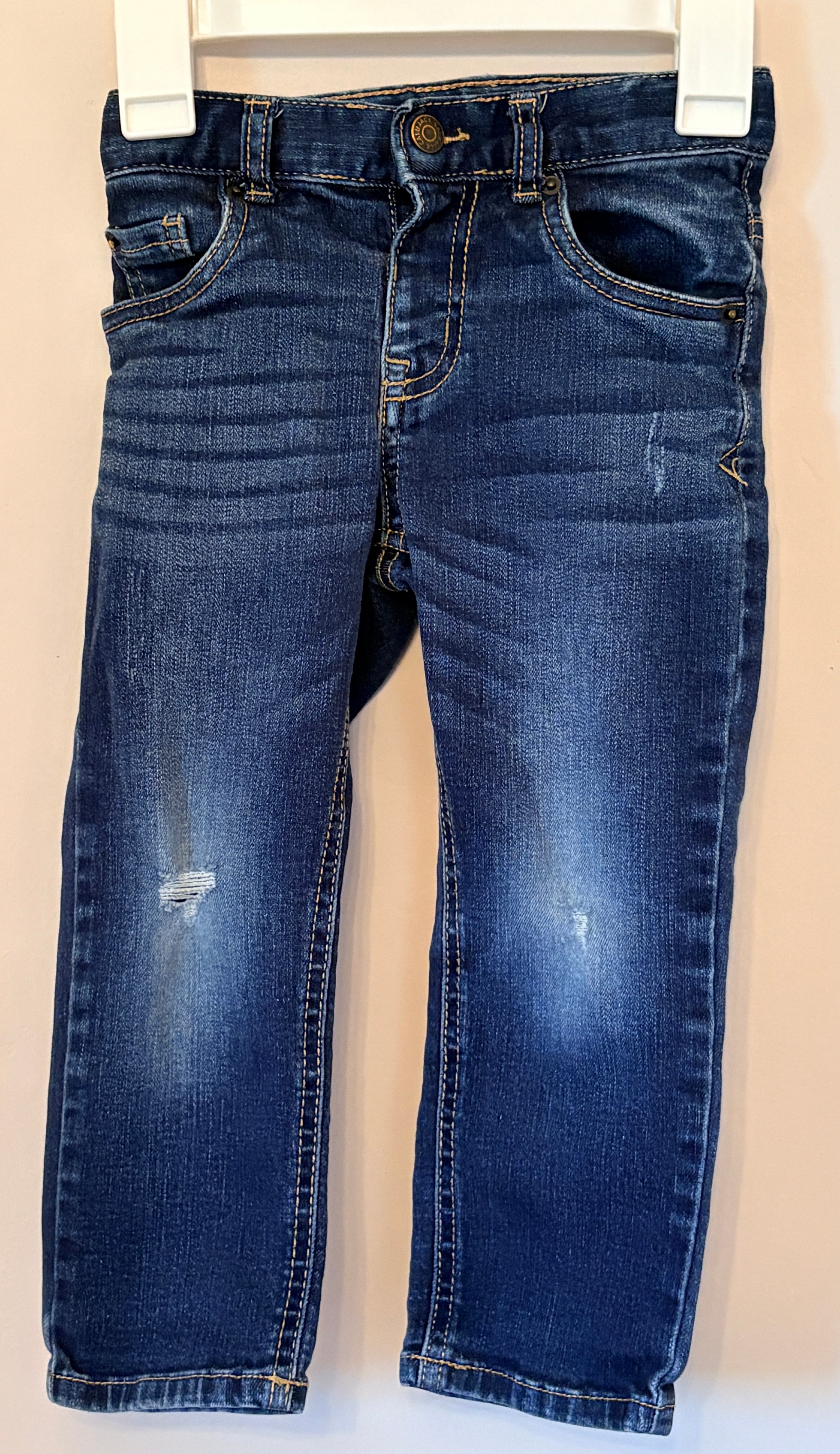 Straight Leg Distressed Jeans | 3T