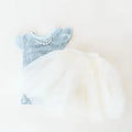 Ruffle Blue Pearl Shirt and Chiffon Skirt with built in shorts