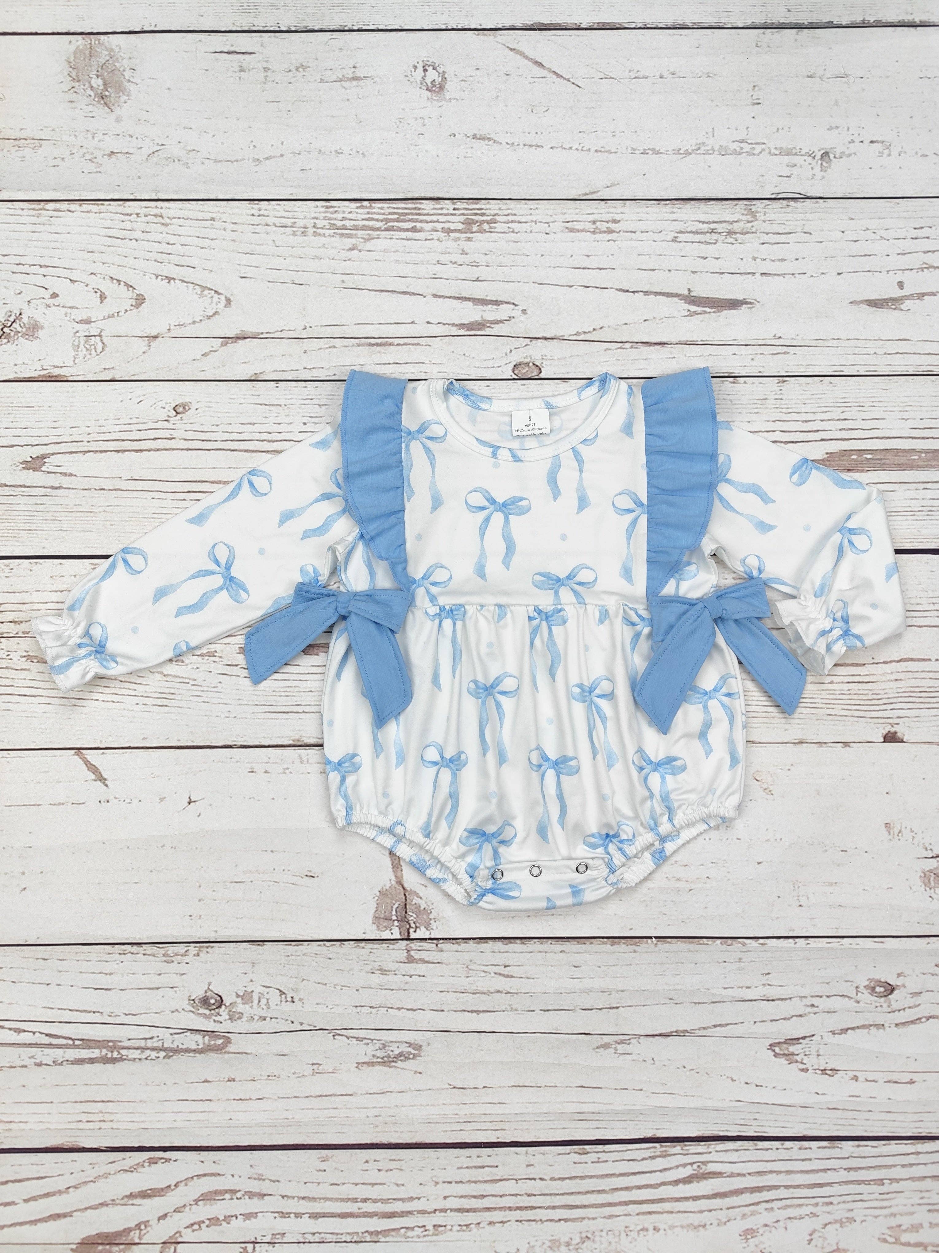 Blue Bow Printed Bubble