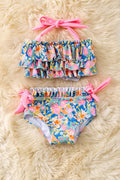 Coral Bloom Tiered Swimsuit