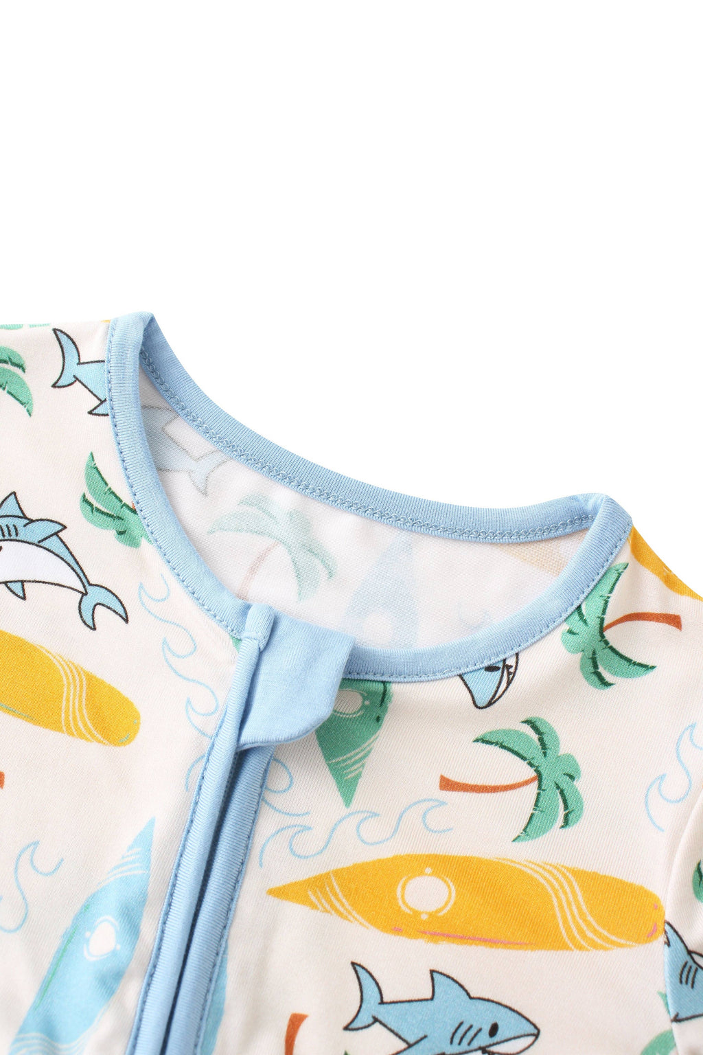 Posh TOT Surf's Up Bamboo Baby Convertible Zippy Romper